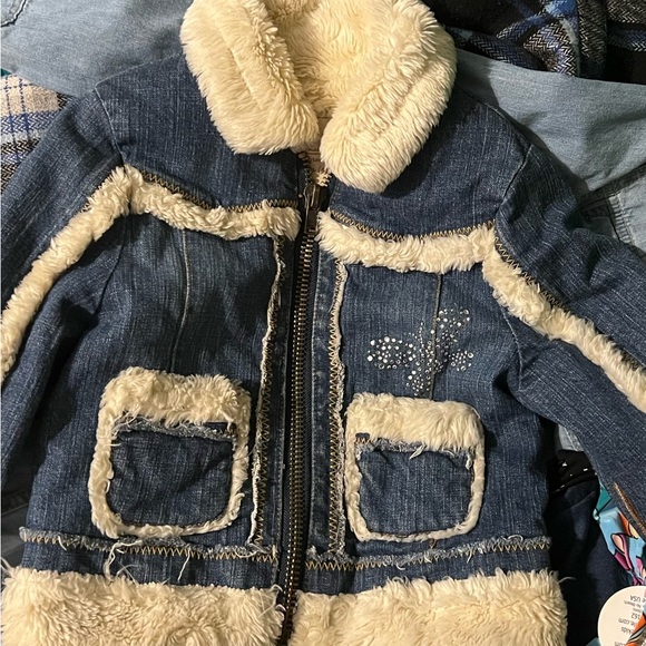 The Children's Place Other - Children’s place Jean jacket with faux fur lining and accents